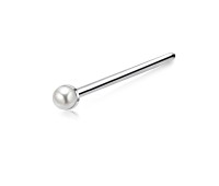 1.5mm Pearl Silver Straight Nose Stud NSKA-146p